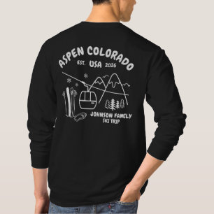 Benutzerdefinierte Skitour Familie Freunde Gruppen T-Shirt