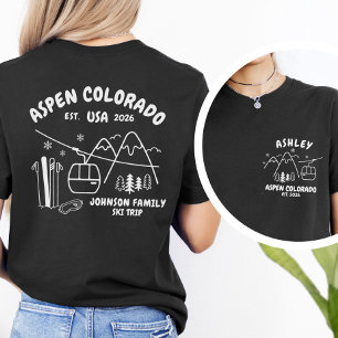 Benutzerdefinierte Skitour Familie Freunde Gruppen T-Shirt