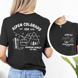 Benutzerdefinierte Skitour Familie Freunde Gruppen T-Shirt