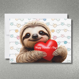 Benutzerdefinierte Sloth Valentine Liebe Sie mehr  Feiertagskarte