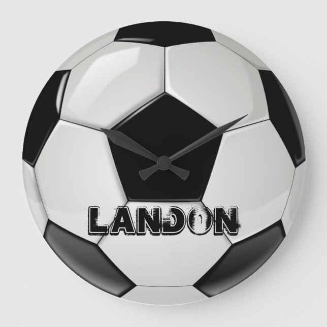Benutzerdefinierte Soccer-Kugelschreiber Große Wanduhr (Vorderseite)