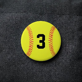 Benutzerdefinierte Softball Player Jersey-Nummer o Button