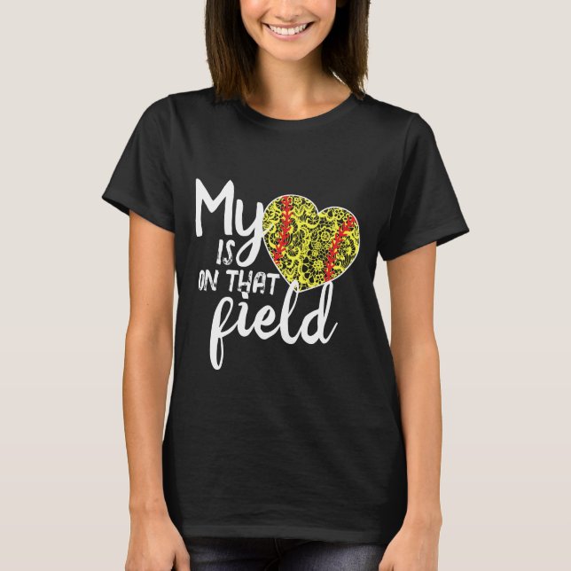 Benutzerdefinierte Softball-Player-Nummer steht fü T-Shirt (Vorderseite)