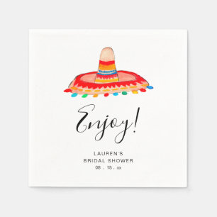 Benutzerdefinierte Sombrero-Bridal-Shower-Fiesta  Serviette