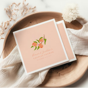 Benutzerdefinierte Sommer-Pfirsich-Frucht-Boho-Paa Serviette