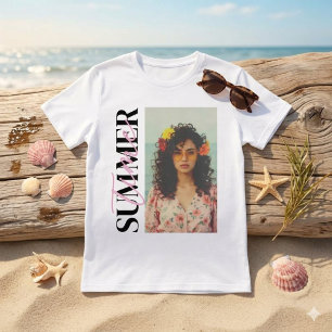 Benutzerdefinierte SOMMER-Stimmung Foto-Collage Ve T-Shirt
