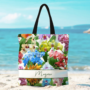 Benutzerdefinierte Sommer-Tropen-Blumen-Orchideen  Tasche