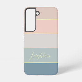 Benutzerdefinierte Sommerfarben-Farbblockstreifen Samsung Galaxy Hülle