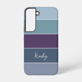 Benutzerdefinierte Sommerfarben-Farbblockstreifen Samsung Galaxy Hülle