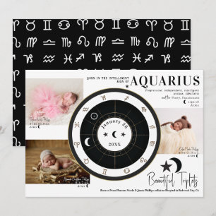 Benutzerdefinierte Sonnenmond-Astrologie Drillinge Einladung