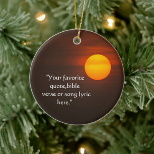 Benutzerdefinierte Sonnenuntergang-Fotovorlage Keramik Ornament