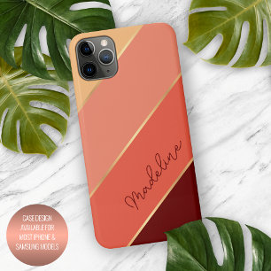 Benutzerdefinierte sonnige Sommer dunkelrote Koral iPhone 16 Pro Max Hülle