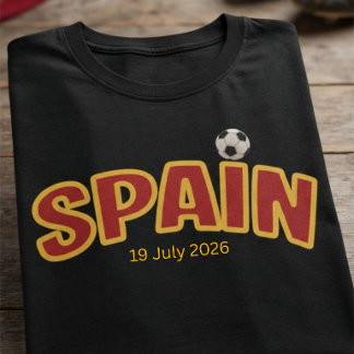 Benutzerdefinierte Spanien-Flaggenfarbe Sport T-Shirt