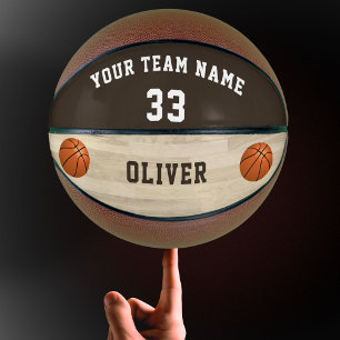 Benutzerdefinierte Spielernamennummer Team Holzbod Basketball