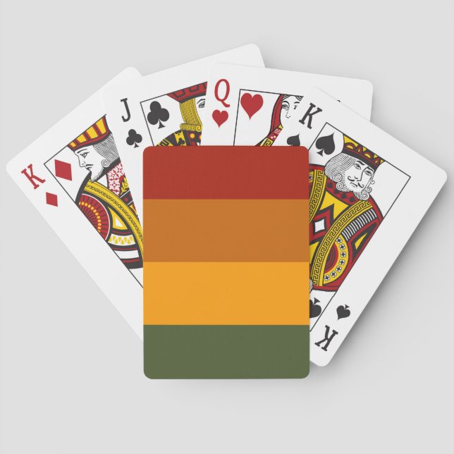 Benutzerdefinierte Spielkarten in Herbst-Farben (Rückseite)