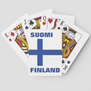 Benutzerdefinierte Spielkarten mit finnischer Flag