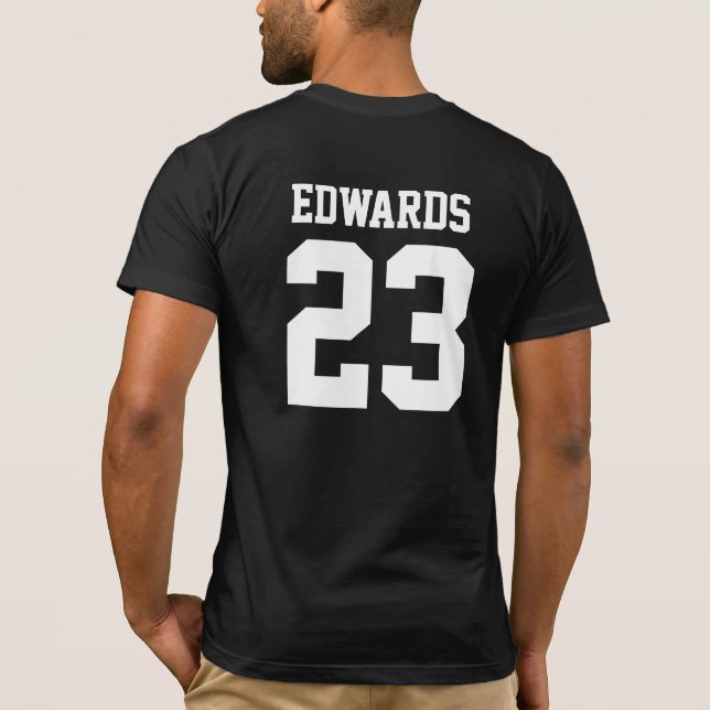 Benutzerdefinierte Sportart mit Name-T - Shirt (Rückseite)