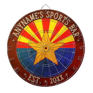 Benutzerdefinierte Sports Bar ARIZONA-FLAGGE Rusti Dartscheibe