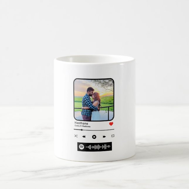 Benutzerdefinierte Spotify Song Poster Foto Tasse  (Mittel)