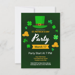 Benutzerdefinierte St. Patrick's Day Irische Theme Einladung