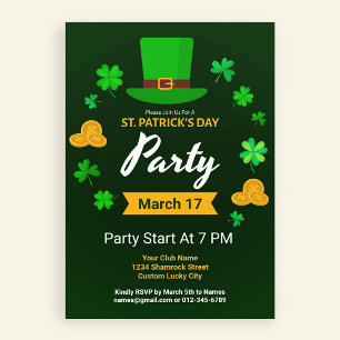 Benutzerdefinierte St. Patrick's Day Irische Theme Einladung