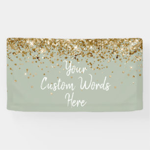 Benutzerdefinierte Staubige Salbei & Gold individu Banner