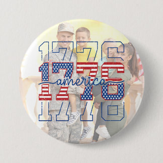Benutzerdefinierte Sterne und Streifen 1776 Amerik Button