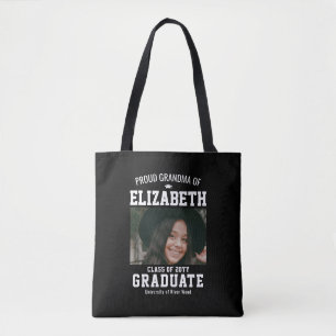 Benutzerdefinierte Stolz Oma Foto Absolvent Famili Tasche