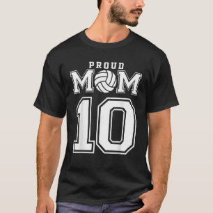 Benutzerdefinierte stolze Volleyball-Mutter Nummer T-Shirt