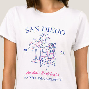 Benutzerdefinierte Strand-Junggesellinnenabschieds T-Shirt
