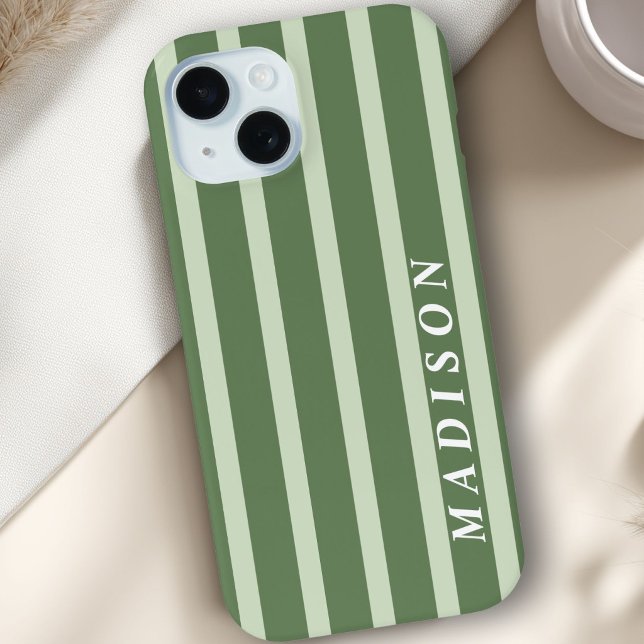 Benutzerdefinierte Streifen Grün Case-Mate iPhone Hülle (Custom Stripes Green Case-Mate iPhone Case)