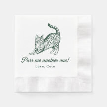 Benutzerdefinierte Stretching Tabby Katze Purr Me