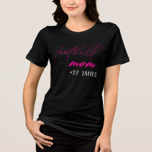 Benutzerdefinierte süße Football-Mutter Tri-Blend Shirt