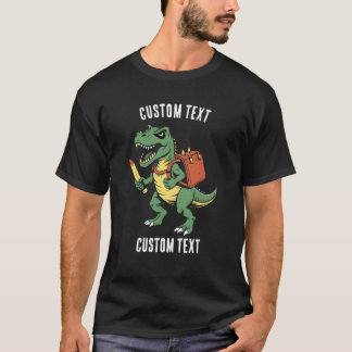 Benutzerdefinierte T-Rex-Schule Sommerferien Perso T-Shirt