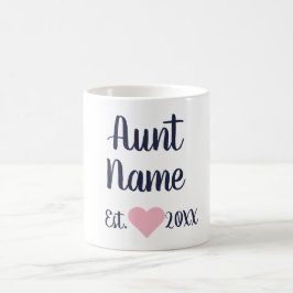 Benutzerdefinierte Tante etablierte Marine & Pink Kaffeetasse