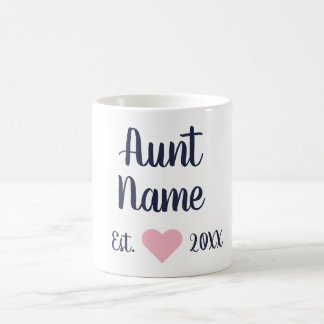 Benutzerdefinierte Tante etablierte Navy & Pink-Ta Kaffeetasse