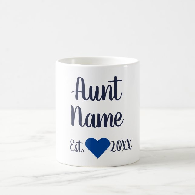 Benutzerdefinierte Tante etablierte Navy-Tasse Kaffeetasse (Mittel)