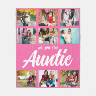 Benutzerdefinierte Tante-Foto-Wurf-Geschenk mit Ki Fleecedecke