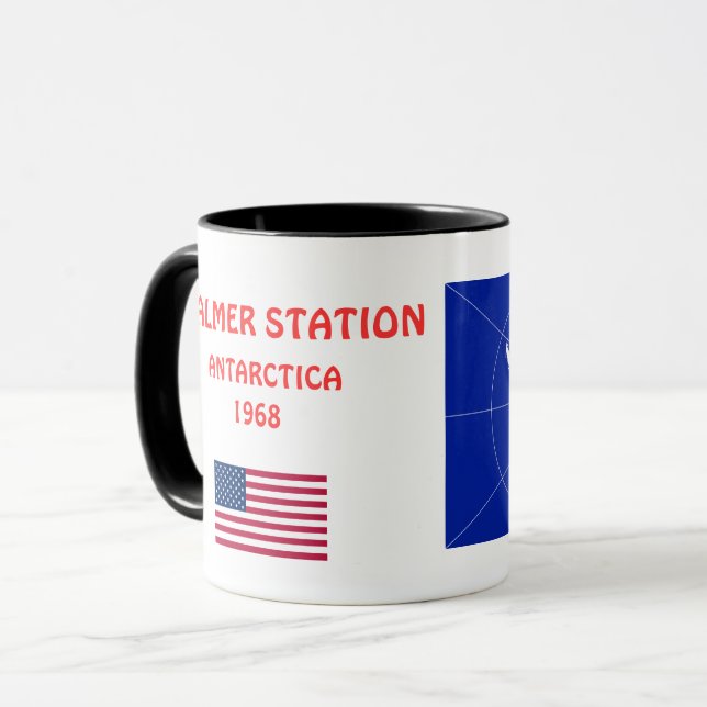 Benutzerdefinierte Tasse der Palmer-Antarktis-Stat (Vorderseite Links)