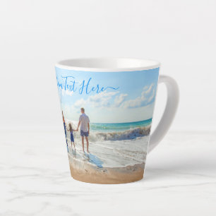 Benutzerdefinierte Tasse des Foto-Textes Latte mit