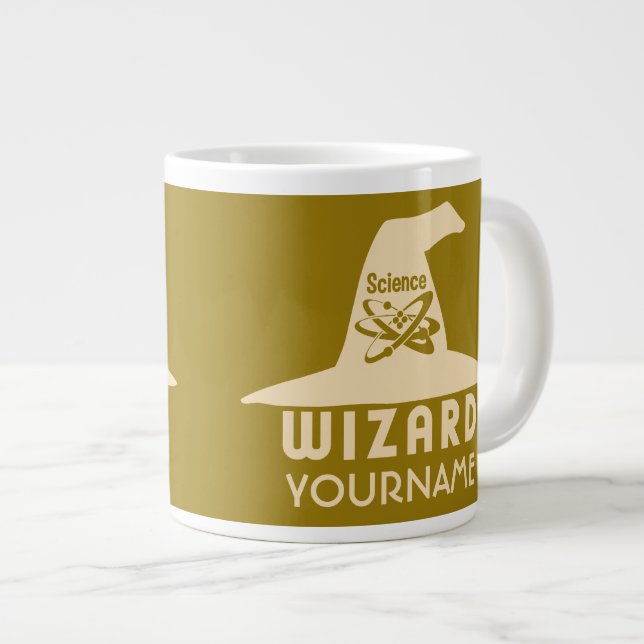 Benutzerdefinierte Tasse des Science Wizard (Vorderseite Rechts)