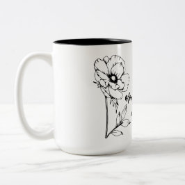 Benutzerdefinierte Tasse für Blumenzitate für Mama