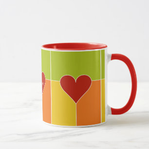 Benutzerdefinierte Tasse für das Herzmuster