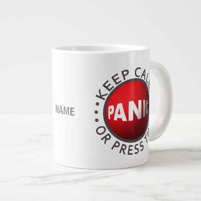 benutzerdefinierte Tasse für Panic Button (Vorderseite Rechts)