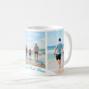 Benutzerdefinierte Tasse von Fotocollage-Text für