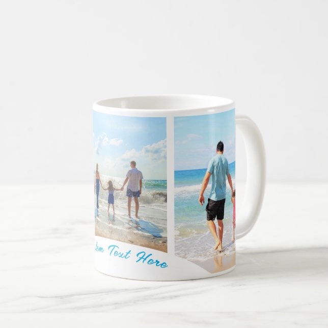 Benutzerdefinierte Tasse von Fotocollage-Text für  (VorderseiteRechts)