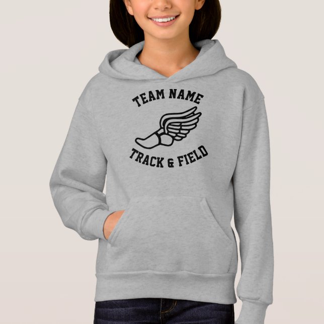Benutzerdefinierte Team-Namen-Girls für Track und  Hoodie (Vorderseite)