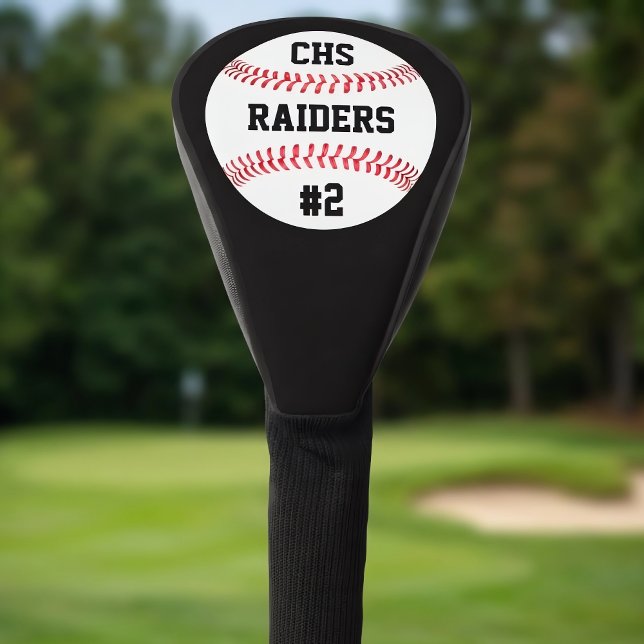 Benutzerdefinierte Teambriefe im Baseball, Name un Golf Headcover (Personalized baseball golf head cover for baseball players, coaches and fans.)