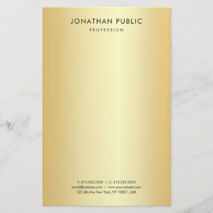 Benutzerdefinierte Template Imitate Gold Modern Ei Briefpapier