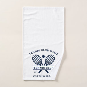 Benutzerdefinierte Tennisklub-Name-Icons in Marine Handtuch